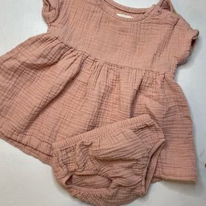 Muslin dress and bloomer